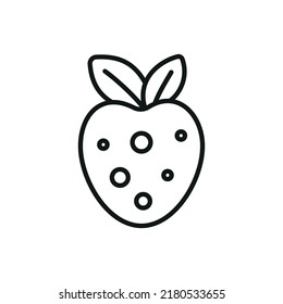 Icono de fresa - ictus editable