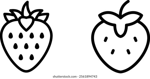 "Strawberry Fruit Icon – Fresh and Sweet Produce Concept Illustration"