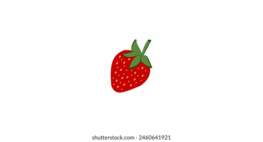 strawberry fruit icon logo design