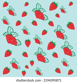 Logo del icono de fresa, ilustración del diseño vectorial 