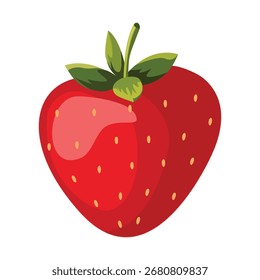 Icono de fruta de fresa sobre fondo blanco. diseño colorido. Ilustración vectorial