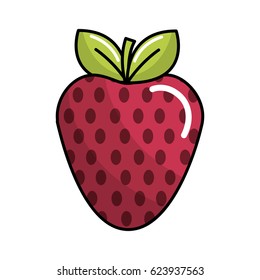 strawberry fruit icon stock