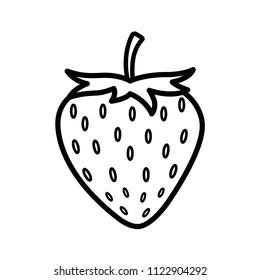 strawberry - fruit icon vector