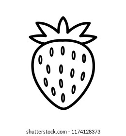 strawberry - fruit icon vector