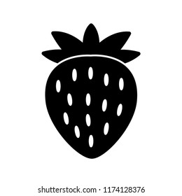 strawberry - fruit icon vector