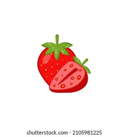 Strawberry fruit icon vector design templates on white background