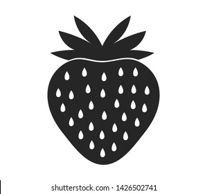Strawberry fruit icon. Vector illustration.