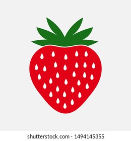 Strawberry fruit icon. Vector illustration.