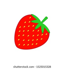 Strawberry fruit icon. Vector illustration 