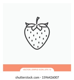Strawberry fruit Icon Vector Illustration