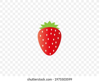 Strawberry, fruit icon. Vector illustration. Flat design.