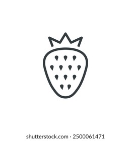 Strawberry fruit icon, vector illustration