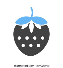 Strawberry, fruit icon vector image. Can also be used for eatables, food and drinks. Suitable for use on web apps, mobile apps and print media