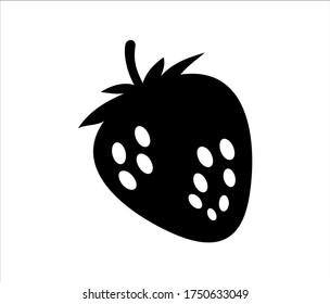 strawberry fruit icon vector isolated