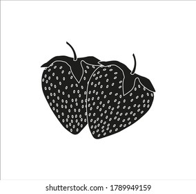 strawberry fruit. illustration for web and mobile design.