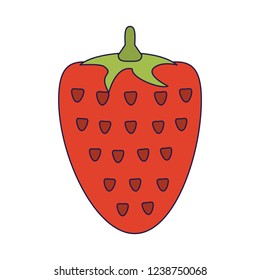 Strawberry fruit isolated