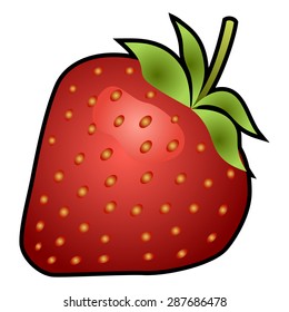 Strawberry fruit isolated on white background