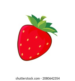 Strawberry Fruit Isolated Vector Illustration