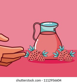 Strawberry fruit juice