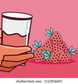 Strawberry fruit juice