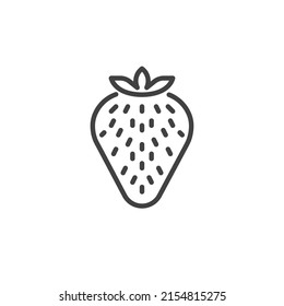 Strawberry fruit line icon. linear style sign for mobile concept and web design. Strawberry outline vector icon. Symbol, logo illustration. Vector graphics