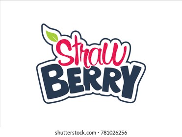 Strawberry Fruit Logo