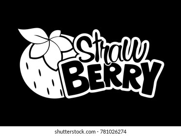 strawberry fruit logo