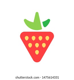 Strawberry fruit logo template icon design