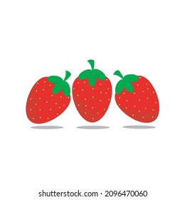 Strawberry fruit is red with oval shape