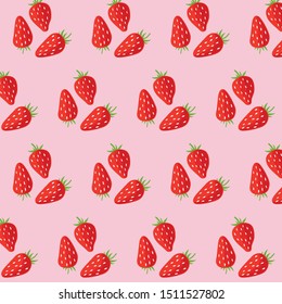 strawberry fruit red vector illustration art graphic design pattern wallpaper