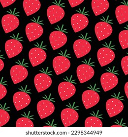 strawberry fruit red vector illustration art graphic design pattern wallpaper