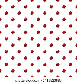 Strawberry fruit seamless pattern. Vegan organic eco fruit background. vector illustration.