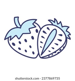 Strawberry fruit sign and symbol on trendy design for design and print.