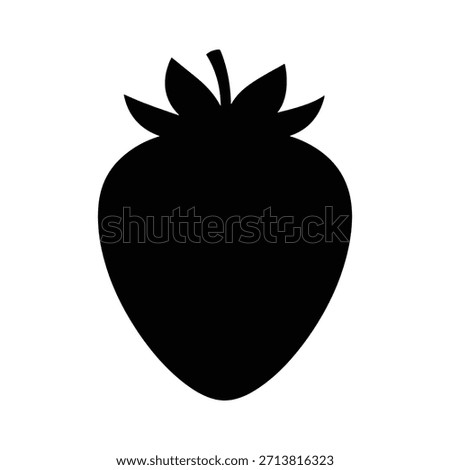 Strawberry fruit silhouette vector illustration