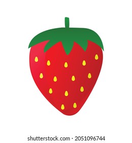 a strawberry fruit in simple style