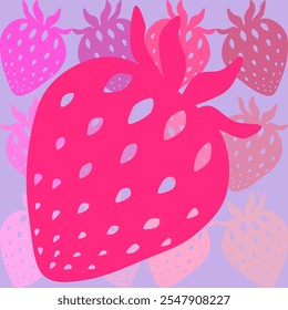 Plantilla de fruta de fresa Obra de arte Abstracto sin fisuras Decoración gráfica geométrica Plantilla de contorno étnico Fondo de pantalla Patrón de tela impresa Dibujado a mano Contorno Forma de fondo Ombre
