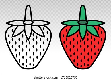 Icono vectorial de fresas o fresas en un fondo transparente