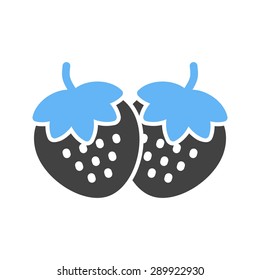 Strawberry, fruit, sweet icon vector image.Can also be used for valentine, love, observances and holidays. Suitable for mobile apps, web apps and print media. 