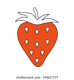 Strawberry fruit symbol