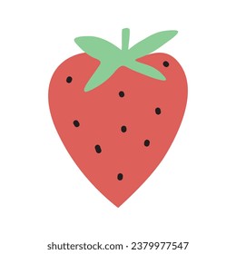 arte vectorial de frutillas de fresa, iconos y gráficos, frutas frescas