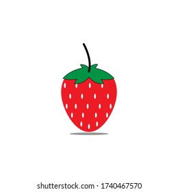 Strawberry fruit vector icon for eps 10