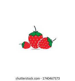 Strawberry fruit vector icon for eps 10