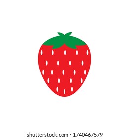 Strawberry fruit vector icon for eps 10