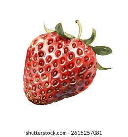 strawberry fruit vector illustration in watercolour style