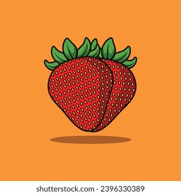Strawberry Fruit Vector Isolated Design 