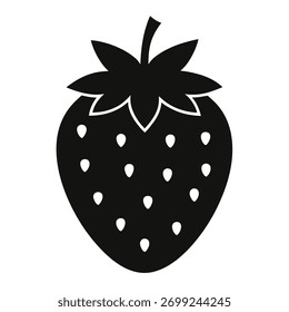 Vector de fruta de fresa sobre fondo blanco.