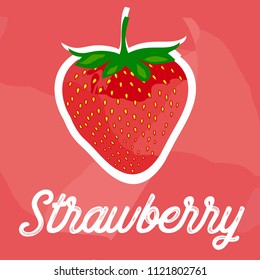 strawberry fruit vector - Strawberry and slices of strawberrys. Vector illustration of strawberrys. Vector illustration for decorative poster, emblem natural product, farmers market. 