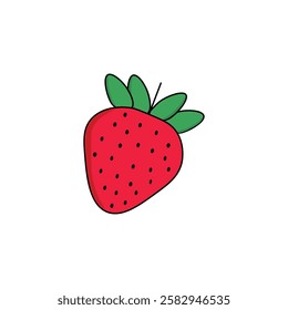 strawberry fruit vector type icon