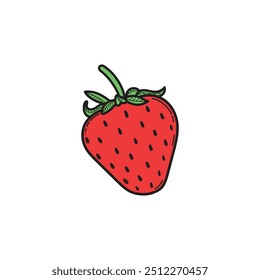 Strawberry, Fruit strawberry vektor image, Strawberry Image Vector, Berry Vector Image.