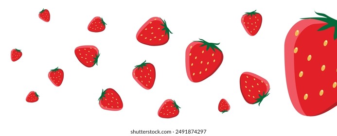 Strawberry fruits design vector. Popular season fruit.